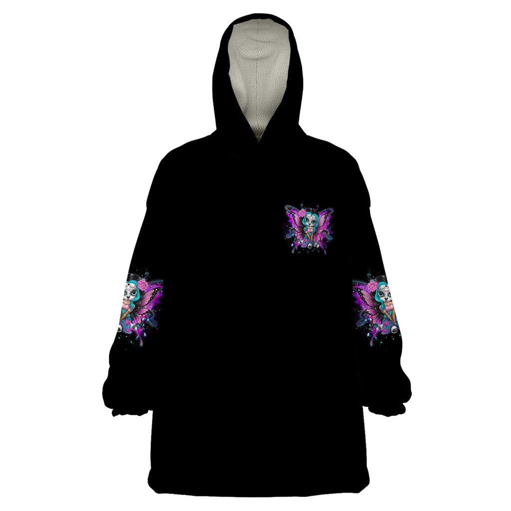 Karma Fairy Sugar Skull Wearable Blanket Hoodie - Wonder Print Shop