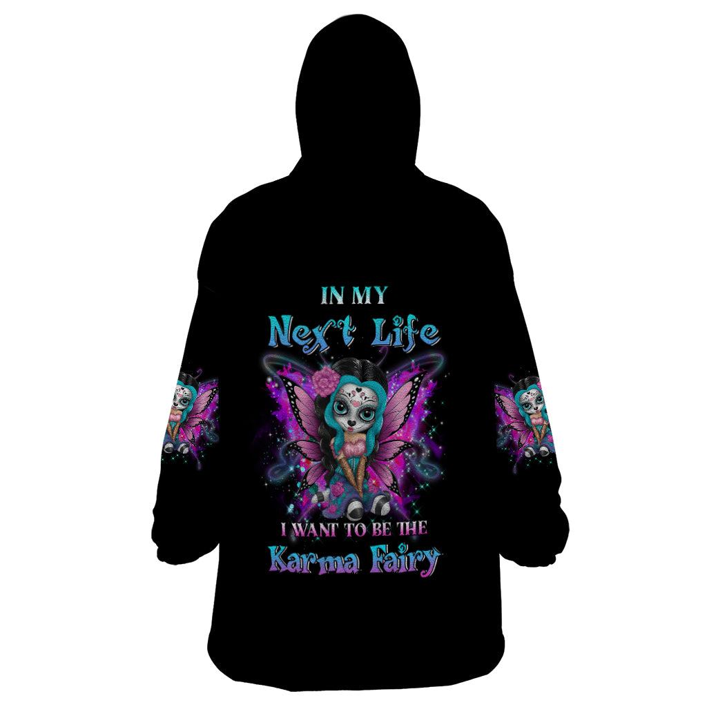 Karma Fairy Sugar Skull Wearable Blanket Hoodie - Wonder Print Shop