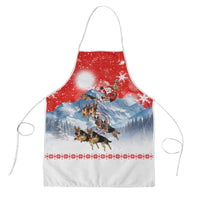 German Shepherd Christmas Apron with Santa Sleigh Ride and Snowy Mountain Design - Wonder Print Shop