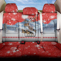 German Shepherd Christmas Back Car Seat Cover with Santa Sleigh Ride and Snowy Mountain Design - Wonder Print Shop
