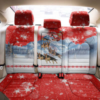 German Shepherd Christmas Back Car Seat Cover with Santa Sleigh Ride and Snowy Mountain Design - Wonder Print Shop
