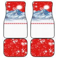 German Shepherd Christmas Car Mats with Santa Sleigh Ride and Snowy Mountain Design - Wonder Print Shop