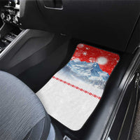 German Shepherd Christmas Car Mats with Santa Sleigh Ride and Snowy Mountain Design - Wonder Print Shop