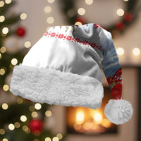 German Shepherd Christmas Santa Hat with Santa Sleigh Ride and Snowy Mountain Design - Wonder Print Shop