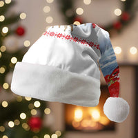 German Shepherd Christmas Santa Hat with Santa Sleigh Ride and Snowy Mountain Design - Wonder Print Shop