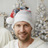 German Shepherd Christmas Santa Hat with Santa Sleigh Ride and Snowy Mountain Design - Wonder Print Shop