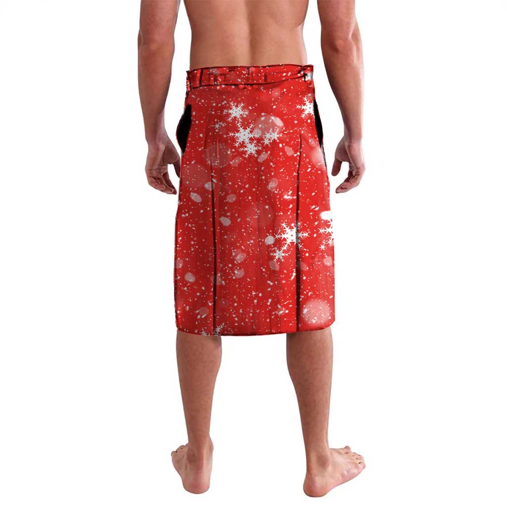 German Shepherd Christmas Lavalava with Santa Sleigh Ride and Snowy Mountain Design - Wonder Print Shop