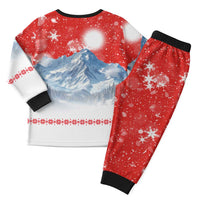 German Shepherd Christmas Pajama Set with Santa Sleigh Ride and Snowy Mountain Design - Wonder Print Shop