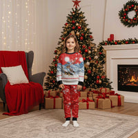 German Shepherd Christmas Pajama Set with Santa Sleigh Ride and Snowy Mountain Design - Wonder Print Shop