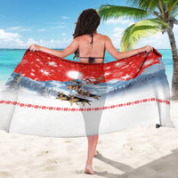 German Shepherd Christmas Sarong with Santa Sleigh Ride and Snowy Mountain Design - Wonder Print Shop