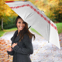 German Shepherd Christmas Umbrella with Santa Sleigh Ride and Snowy Mountain Design - Wonder Print Shop
