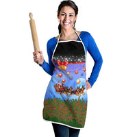 German Shepherd Christmas Apron with Santa Sleigh and Holiday Ornament Design - Wonder Print Shop