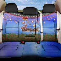 German Shepherd Christmas Back Car Seat Cover with Santa Sleigh and Holiday Ornament Design - Wonder Print Shop