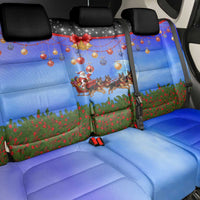 German Shepherd Christmas Back Car Seat Cover with Santa Sleigh and Holiday Ornament Design - Wonder Print Shop