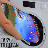 German Shepherd Christmas Bathroom Set with Santa Sleigh and Holiday Ornament Design - Wonder Print Shop