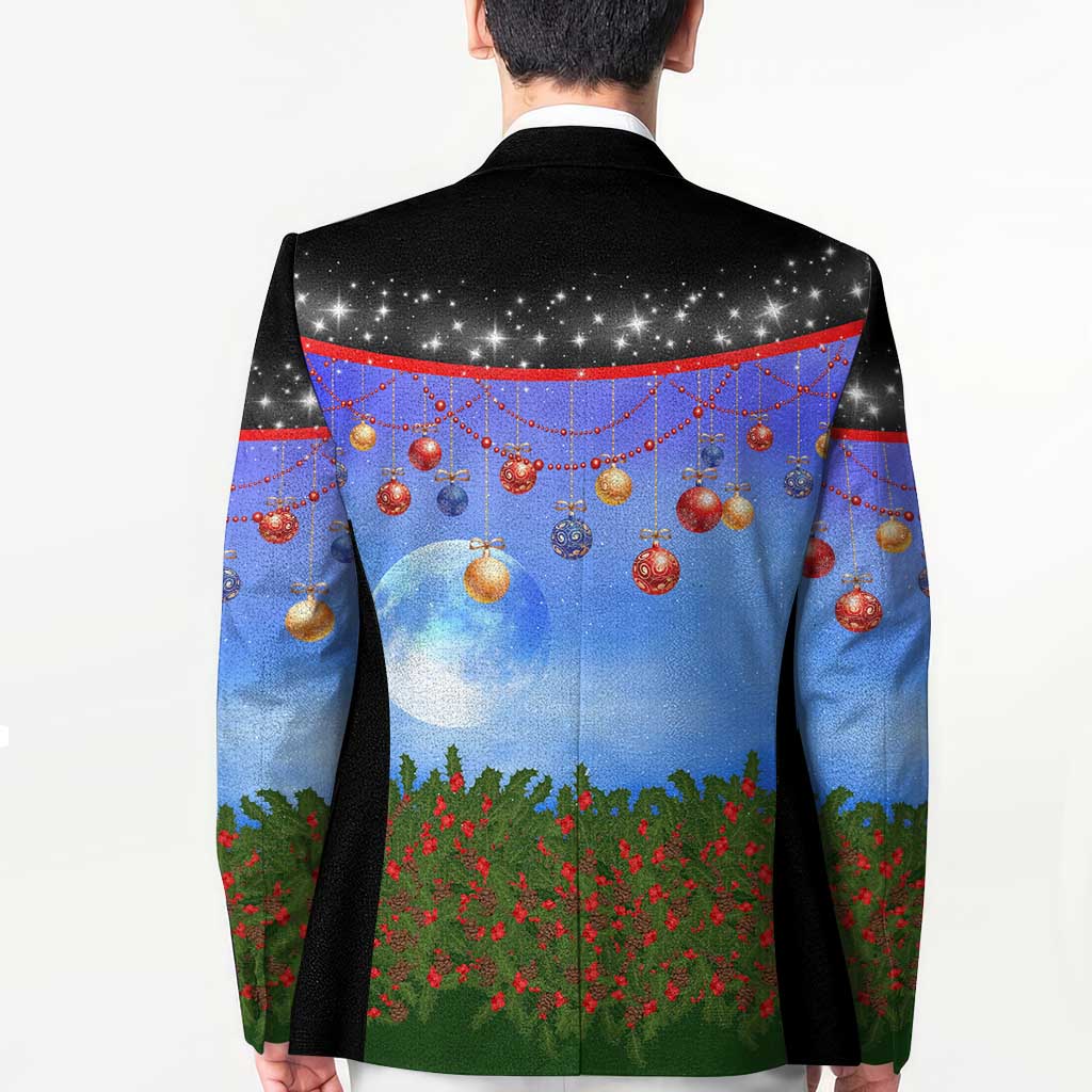 German Shepherd Christmas Blazer with Santa Sleigh and Holiday Ornament Design - Wonder Print Shop