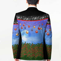 German Shepherd Christmas Blazer with Santa Sleigh and Holiday Ornament Design - Wonder Print Shop