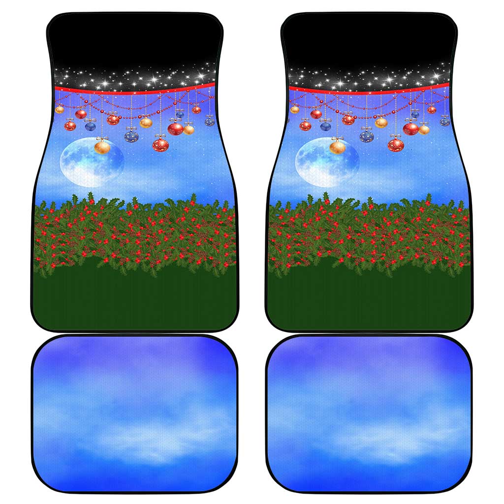 German Shepherd Christmas Car Mats with Santa Sleigh and Holiday Ornament Design - Wonder Print Shop