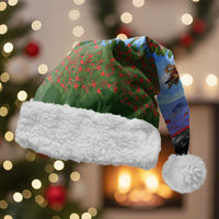 German Shepherd Christmas Santa Hat with Santa Sleigh and Holiday Ornament Design - Wonder Print Shop