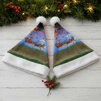 German Shepherd Christmas Santa Hat with Santa Sleigh and Holiday Ornament Design - Wonder Print Shop