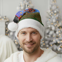 German Shepherd Christmas Santa Hat with Santa Sleigh and Holiday Ornament Design - Wonder Print Shop