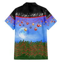 German Shepherd Christmas Hawaiian Shirt with Santa Sleigh and Holiday Ornament Design - Wonder Print Shop