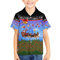 German Shepherd Christmas Hawaiian Shirt with Santa Sleigh and Holiday Ornament Design - Wonder Print Shop