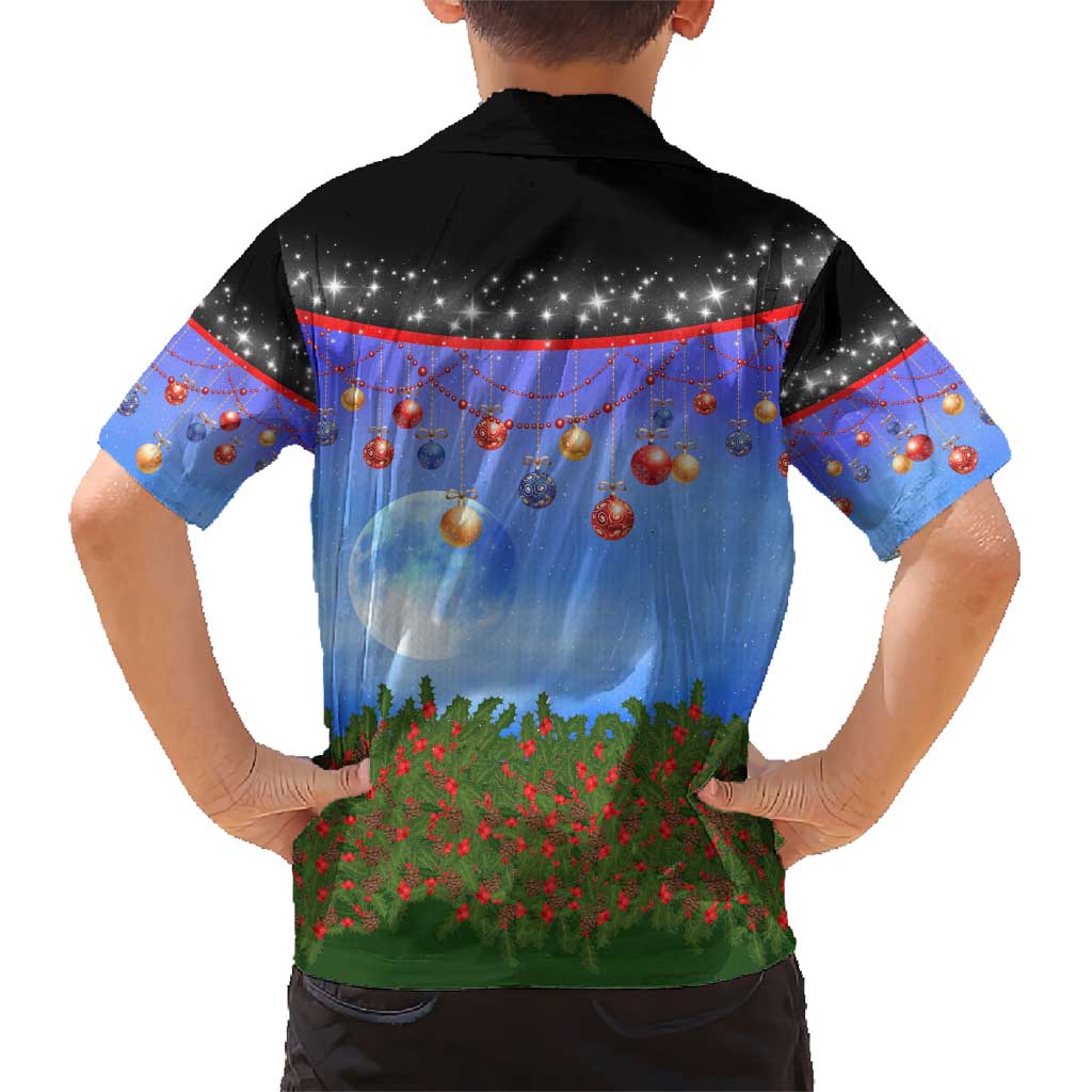 German Shepherd Christmas Hawaiian Shirt with Santa Sleigh and Holiday Ornament Design - Wonder Print Shop