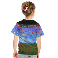 German Shepherd Christmas Kid T Shirt with Santa Sleigh and Holiday Ornament Design - Wonder Print Shop