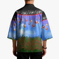 German Shepherd Christmas Kimono with Santa Sleigh and Holiday Ornament Design - Wonder Print Shop