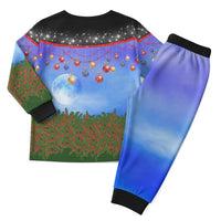 German Shepherd Christmas Pajama Set with Santa Sleigh and Holiday Ornament Design - Wonder Print Shop