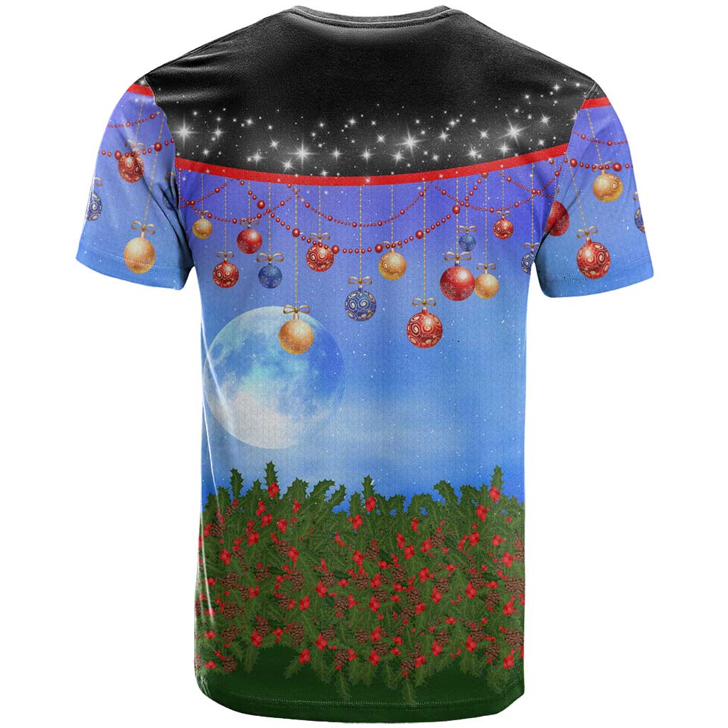 German Shepherd Christmas T Shirt with Santa Sleigh and Holiday Ornament Design - Wonder Print Shop