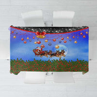 German Shepherd Christmas Tablecloth with Santa Sleigh and Holiday Ornament Design - Wonder Print Shop