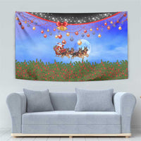 German Shepherd Christmas Tapestry with Santa Sleigh and Holiday Ornament Design - Wonder Print Shop