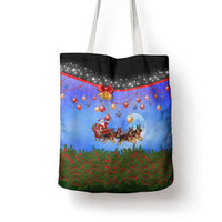 German Shepherd Christmas Tote Bag with Santa Sleigh and Holiday Ornament Design - Wonder Print Shop