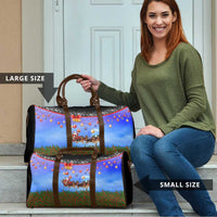 German Shepherd Christmas Travel Bag with Santa Sleigh and Holiday Ornament Design - Wonder Print Shop