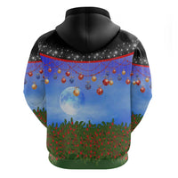 German Shepherd Christmas Zip Hoodie with Santa Sleigh and Holiday Ornament Design - Wonder Print Shop