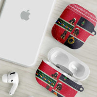 German Shepherd Puppy Christmas AirPods Case with Ornaments Wreath and Nutcracker Design - Wonder Print Shop