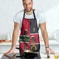 German Shepherd Puppy Christmas Apron with Ornaments Wreath and Nutcracker Design - Wonder Print Shop