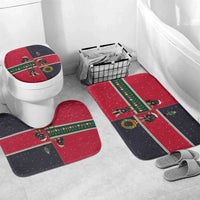 German Shepherd Puppy Christmas Bathroom Set with Ornaments Wreath and Nutcracker Design - Wonder Print Shop