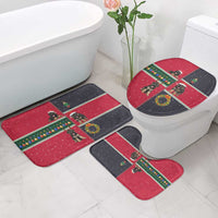 German Shepherd Puppy Christmas Bathroom Set with Ornaments Wreath and Nutcracker Design - Wonder Print Shop