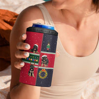 German Shepherd Puppy Christmas 4 in 1 Can Cooler Tumbler with Ornaments Wreath and Nutcracker Design - Wonder Print Shop