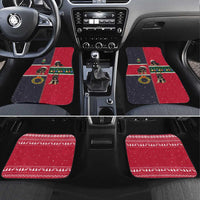 German Shepherd Puppy Christmas Car Mats with Ornaments Wreath and Nutcracker Design - Wonder Print Shop
