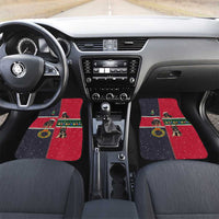 German Shepherd Puppy Christmas Car Mats with Ornaments Wreath and Nutcracker Design - Wonder Print Shop