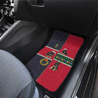 German Shepherd Puppy Christmas Car Mats with Ornaments Wreath and Nutcracker Design - Wonder Print Shop