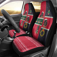 German Shepherd Puppy Christmas Car Seat Cover with Ornaments Wreath and Nutcracker Design - Wonder Print Shop