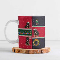 German Shepherd Puppy Christmas Ceramic Mug with Ornaments Wreath and Nutcracker Design - Wonder Print Shop