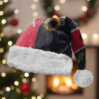 German Shepherd Puppy Christmas Santa Hat with Ornaments Wreath and Nutcracker Design - Wonder Print Shop