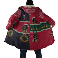 German Shepherd Puppy Christmas Cloak with Ornaments Wreath and Nutcracker Design - Wonder Print Shop