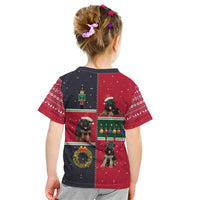 German Shepherd Puppy Christmas Kid T Shirt with Ornaments Wreath and Nutcracker Design - Wonder Print Shop